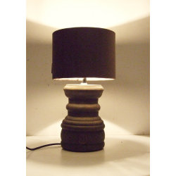 Lampa ceramiczna betonowa z abażurem 36cm